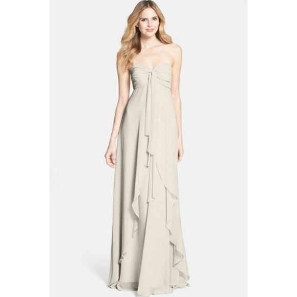 Jenny Yoo Collection Grey Dove Convertible Bridesmaid Dress size 4 - Picture 2 of 8